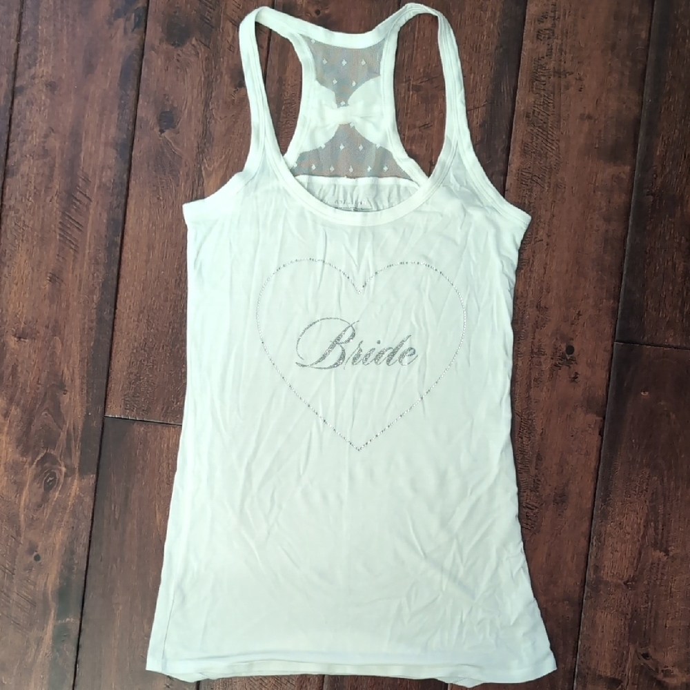Victoria's Secret White Fitted Backless Tank Top